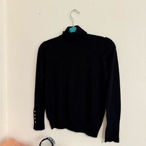 Zara Black Knitwear with Gold Details
